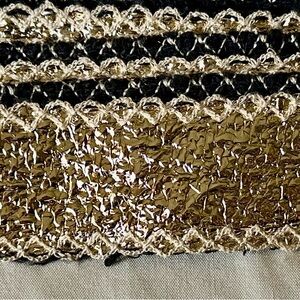 Elegant Black and Gold Ribbon - yardage